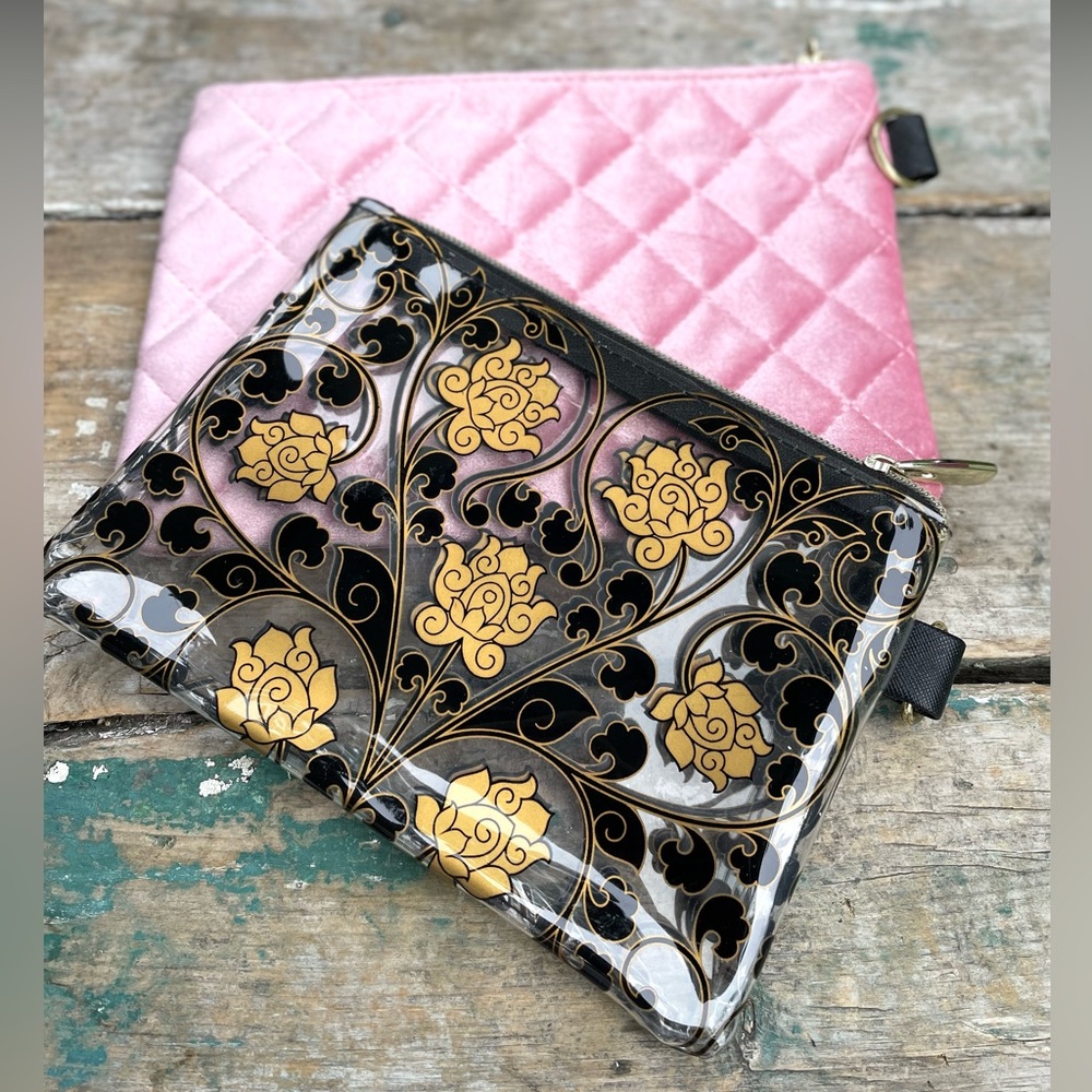 Jade & Deer set of two cosmetic cases